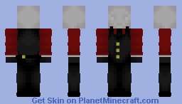 Suit Vest Type No.2 w Red Button Up Minecraft Skin