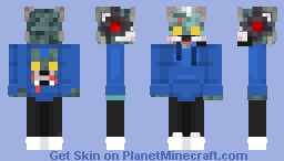white wolf zombie Minecraft Skin