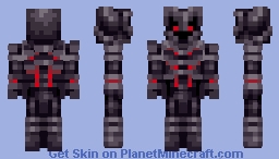 Red Fantasy Knight Corrupted Minecraft Skin