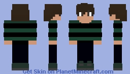 Green and Black Stripes Minecraft Skin