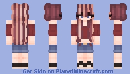 Rio - Red Off-The-Shoulder Tank Top Minecraft Skin