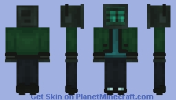 Green TV-Head guy Minecraft Skin