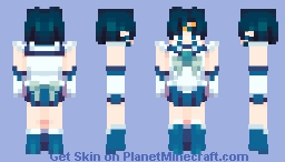 sailor mercury🫧pretty guardian sailor moon Minecraft Skin