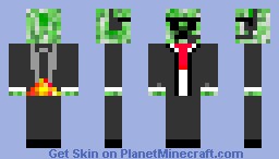 Secret agent creeper Minecraft Skin