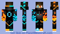 Fire and Water Minecraft Skin