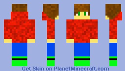 Red Hoodie Boy Minecraft Skin