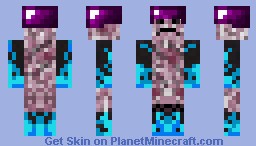 Purple and blue creeper minion Minecraft Skin
