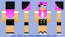 Pink Haired Girl Minecraft Skin