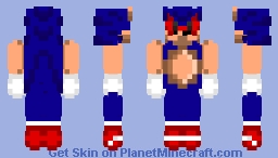 Dark Sound The Hedgehog (Sonic 1 Hack) Minecraft Skin