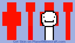 dream red Minecraft Skin
