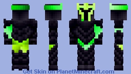 Obsidian Knight (With Emeralds) Minecraft Skin