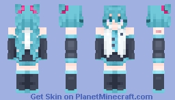 Hatsune Miku Minecraft Skin