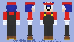 Sonic Wearing Mario,s Outfit Minecraft Skin