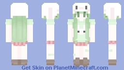 Pastel Green Bunny Minecraft Skin