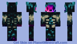 Amethyst Fox in Warden Costume Minecraft Skin