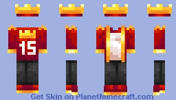an outfit with a crown for cape MCC 15 years Minecraft Skin
