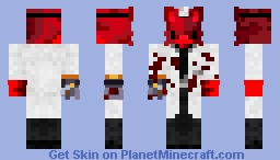 Doctor Red Threat (With circular saw) (Terrifying Cat) Minecraft Skin