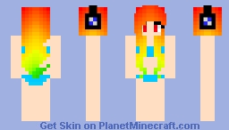Hot rainbow bikini girl Minecraft Skin
