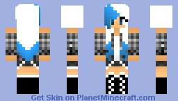 Emo girl with blue and white hair Minecraft Skin