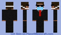 Suited Steve With Face Mask Minecraft Skin