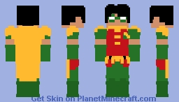 Robin (Dick Grayson) Minecraft Skin