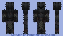 Heavily Armoured Knight in Dark Steel Minecraft Skin