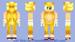 Sonic Franchise: Classic Super Sonic the Hedgehog Minecraft Skin