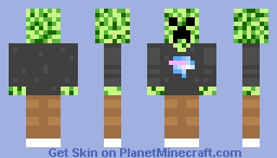 Mr Beast Creeper Minecraft Skin