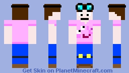 dantdm (peppa pig clothes) Minecraft Skin