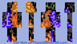 Blue and red fire Minecraft Skin