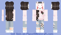 Kitsuene Masked Girl Minecraft Skin