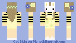 yellow bunny mask girl Minecraft Skin