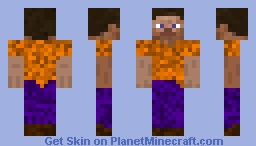 orange shirt steve Minecraft Skin