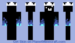 Blue fire derp person Minecraft Skin