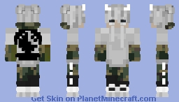 lunar boy white demon camo Minecraft Skin