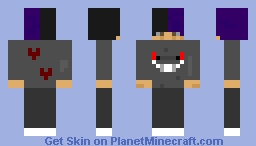 split hair (black and purple) Minecraft Skin