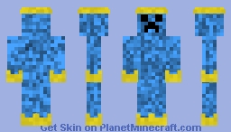 blue creeper Minecraft Skin