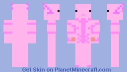 Buff Axolotl Minecraft Skin