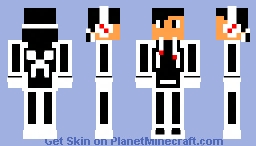 Black white rad boy Minecraft Skin