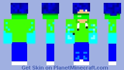 FIRE BLUE BOY Minecraft Skin