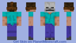 steve with skull mask Minecraft Skin