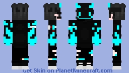 Blue fire boi full mask (updated) Minecraft Skin