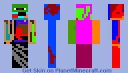 Green Blue Fire Minecraft Skin