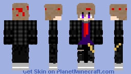 black-purpple boy Minecraft Skin