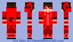 Red Mr. Beast Fan Minecraft Skin