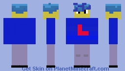 white boy in dark blue Minecraft Skin