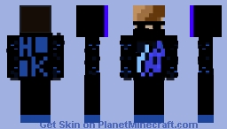 blue fire gamer Minecraft Skin