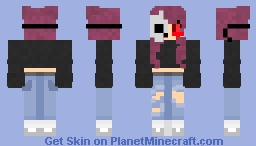 Skeleton mask girl Minecraft Skin