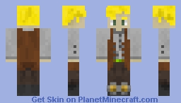 Yellow Hair Medieval Vest Man Minecraft Skin