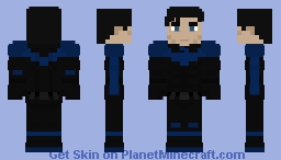 Nightwing (Dick Grayson) {Maskless} | Universal War Minecraft Skin